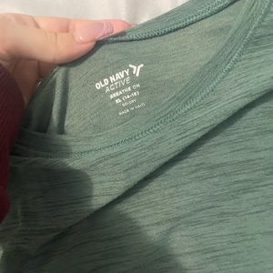 Green Old Navy kids XL active long sleeve shirt.